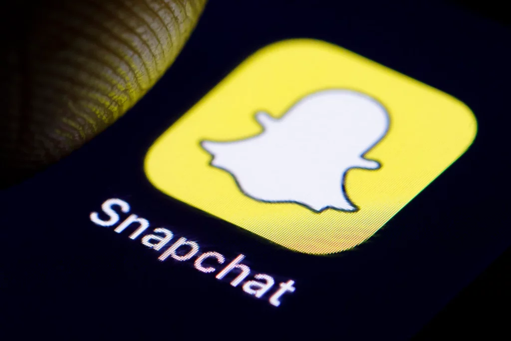 Snapchat App on iPhone with person using fake account